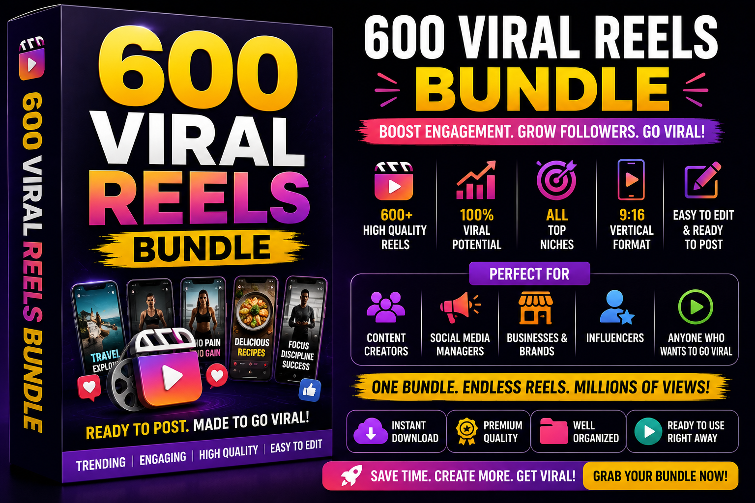 600 Viral Reels Bundle